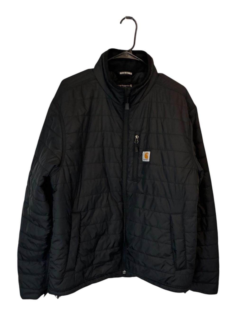 Carhartt Rain Defender Relaxed Fit Lightweight Insulated Gilliam Jacket Blk Lrg